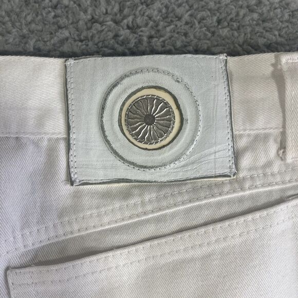 Isabella Sole Cache VTG Set White Denim Jeans Eyelets Cuffs Metallic Accents 80s - Picture 13 of 16